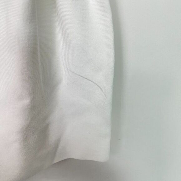 Reiss Charlotte Flippy Knitted Ruffle Hem Fit & Flare Mini Sweater Dress White L - Picture 11 of 15